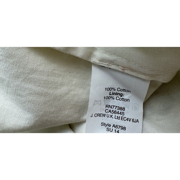 J. Crew Collection‎ Eyelet Ruffle Flounce Cotton Skirt Ivory White Sz 00 - Picture 4 of 6